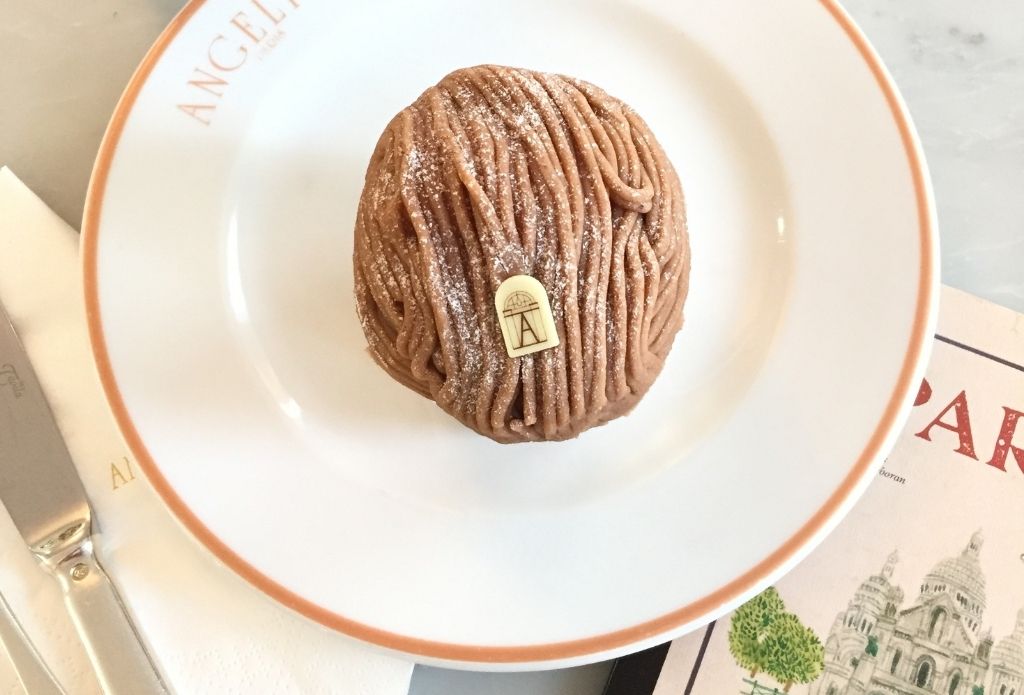 Angelina cafe Mont Blanc signature cake