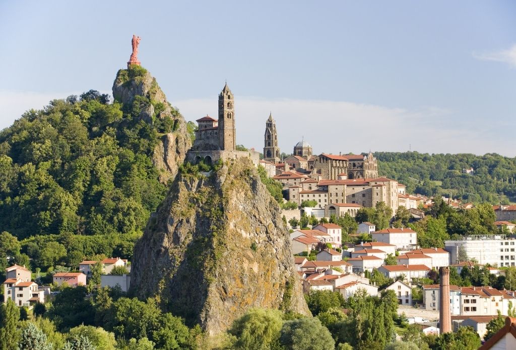 Le Puy en Velay and Chapelle Saint Michel d`Aiguilhe, Auvergne, France