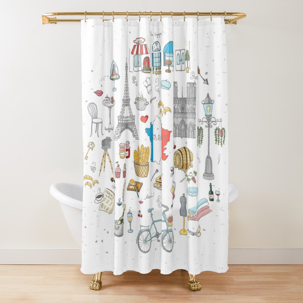 Paris shower curtain