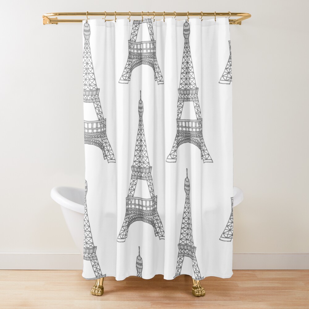 Eiffel Tower shower curtain