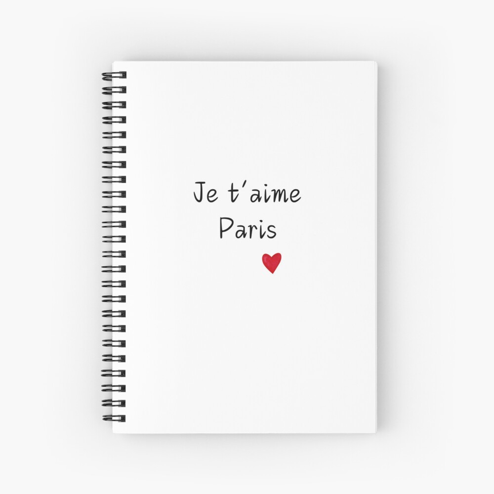 Je t'aime Paris notebook