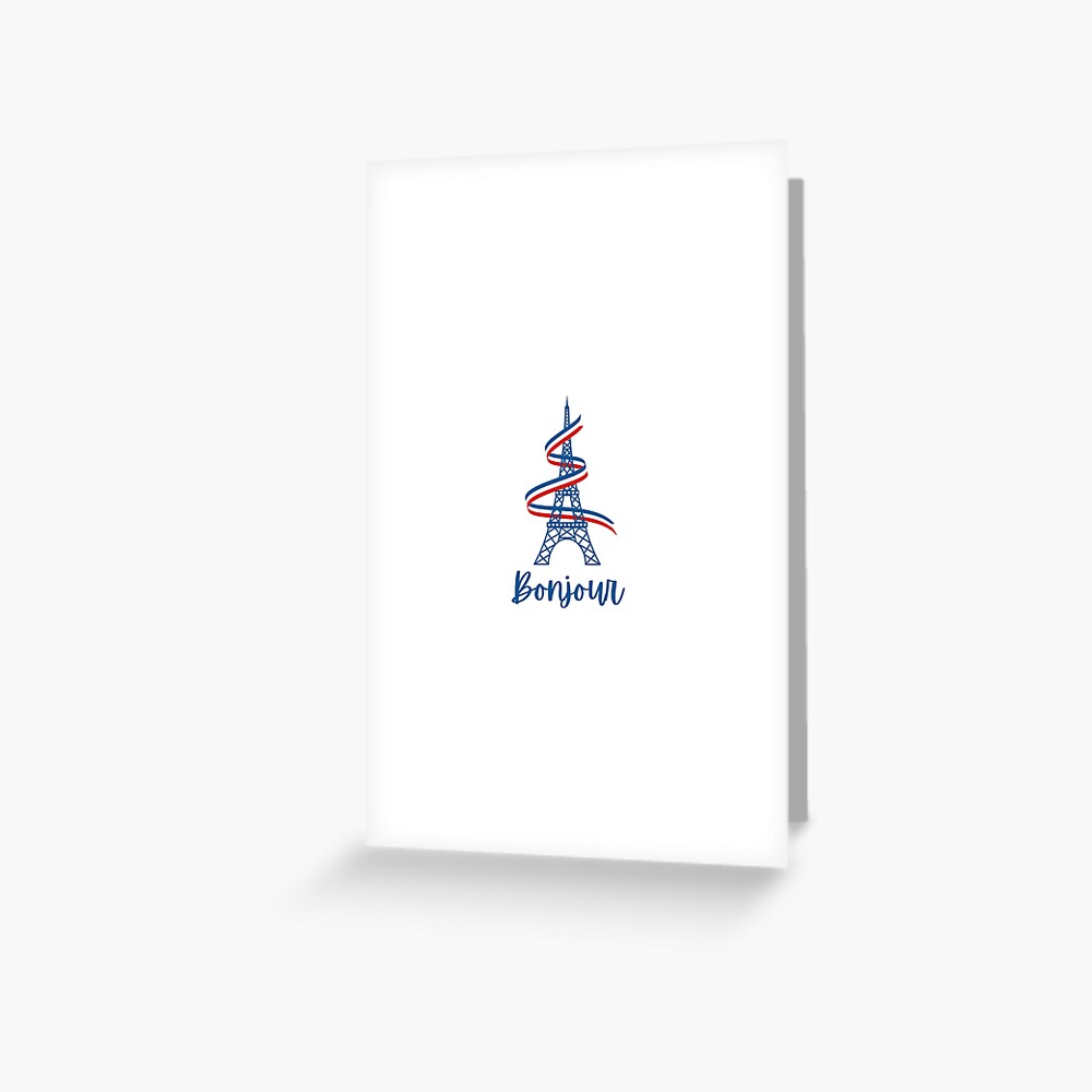 Bonjour greeting card