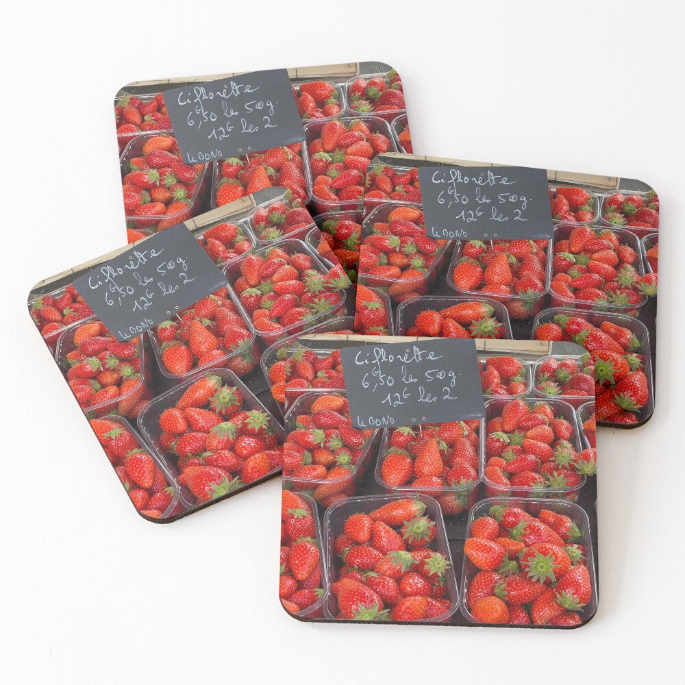 Strawberry coasters